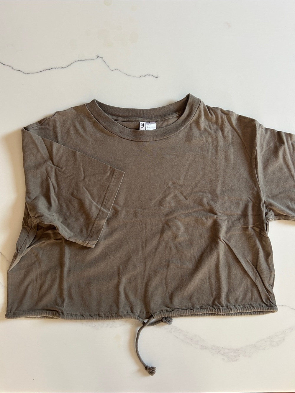 Dark Green Crop Tee